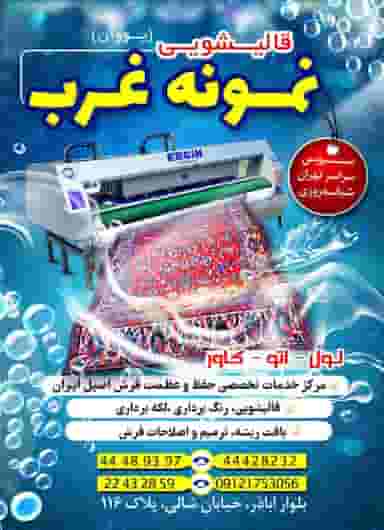  قالیشویی نمونه غرب  با دستگاه اتوماتیک در دهکده المپیک