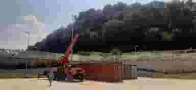 جرثقیل عبدالله در باباطاهر نوشهر