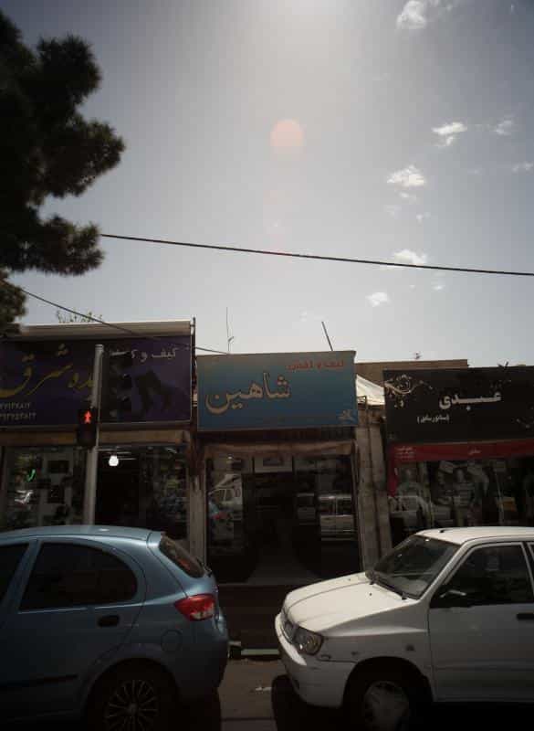 عکس کیف و کفش شاهین در خاک سفید