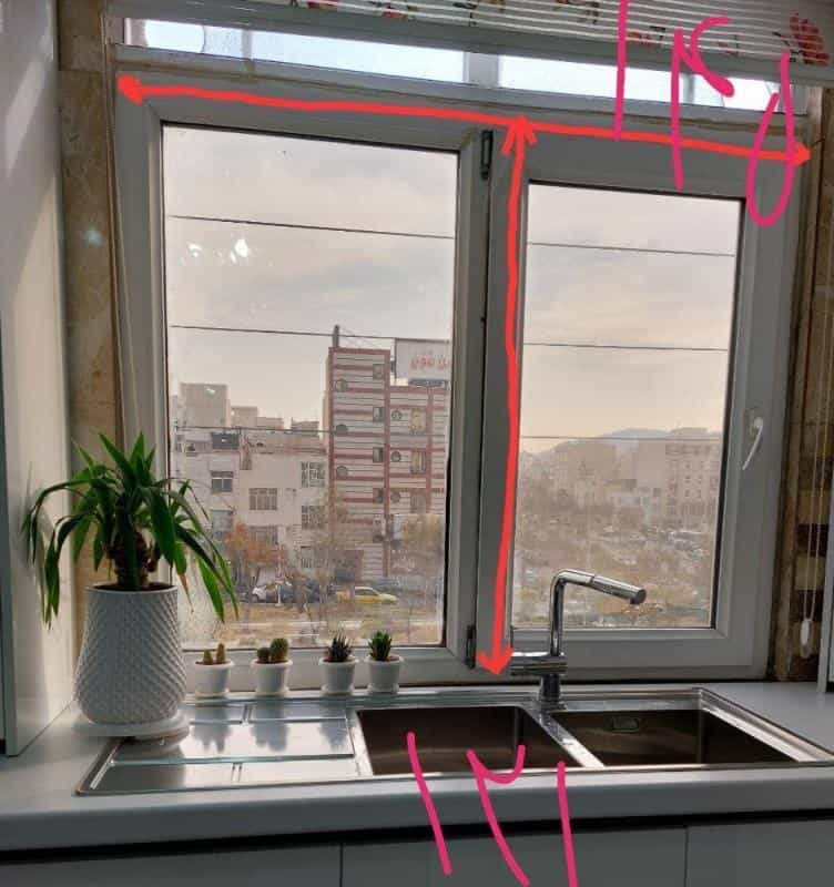 عکس تبدیل ابتکاری درب و پنجره دو جداره UPVC لولایی به کشویی در شهرک پاسداران