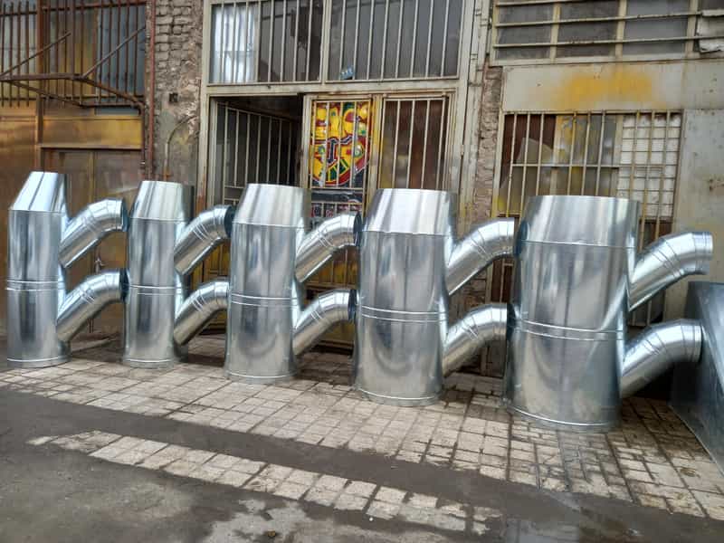 عکس کانال و اتصالات گرد اسپیرال در خاتم الانبیا مشهد