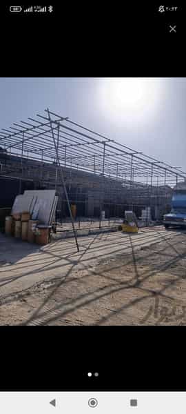 عکس داربست فلزی طولانی در یافت آباد تهران