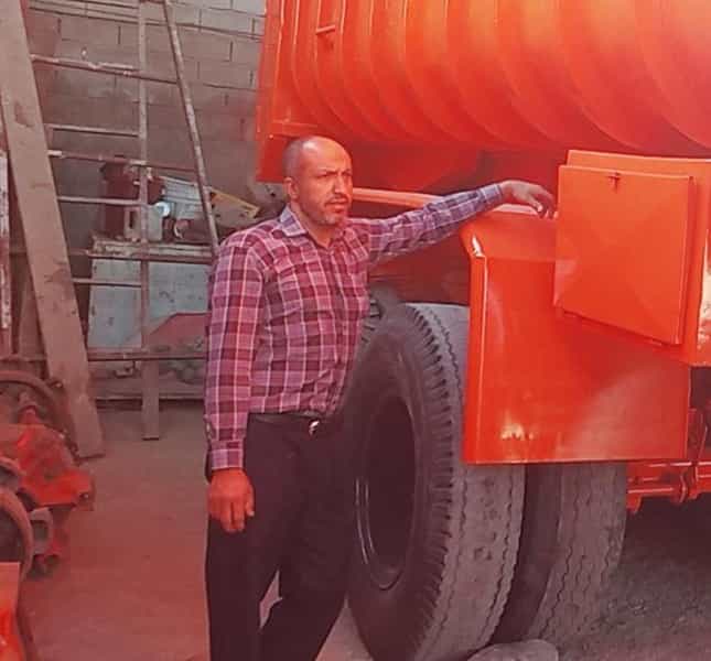 عکس آهنگری ماشین سنگین استاد حمید شهرک رزمندگان اهواز