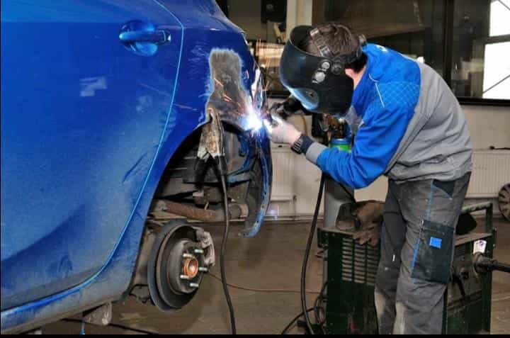 عکس جوشکاری ماشین در زور آباد کرمان