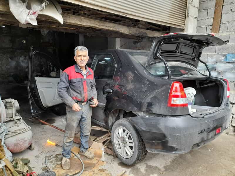 عکس صافکاری و نقاشی دوستان در کته پشت آمل