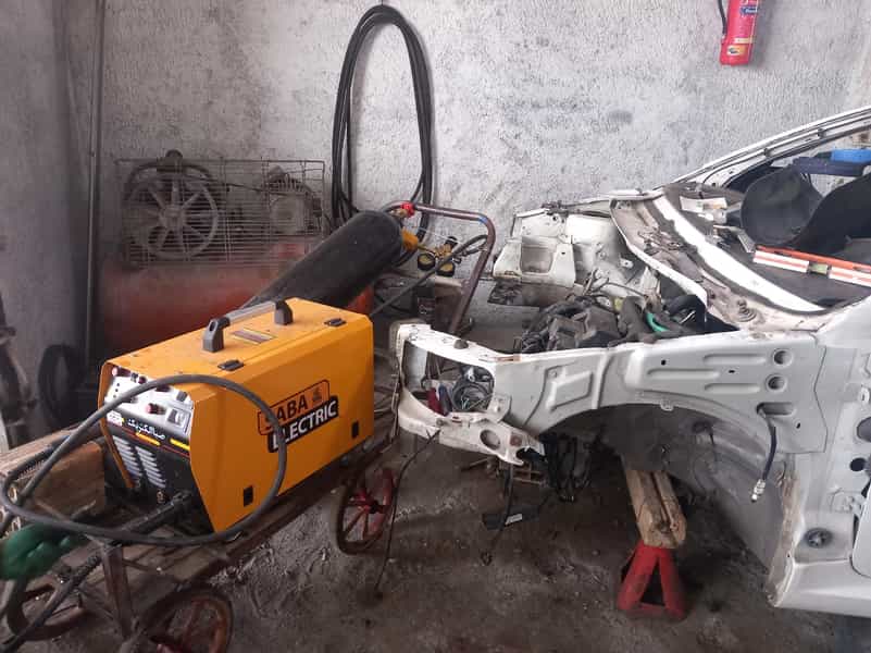 عکس صافکاری مکانیکی برادران رحیمی در صیاد شیرازی رباط‌کریم