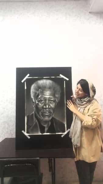 عکس گالری نقاشی سیاه قلم تونالیته در تهرانسر مرکزی تهران