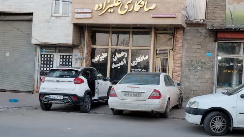 عکس صافکاری بدونه رنگ رحمان و امید علیزاده در شهر بوکان