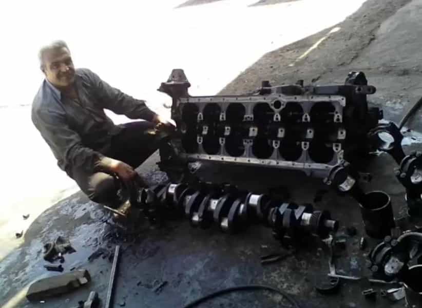 عکس مکانیکی کامیون حقیقت در شهر ساوه