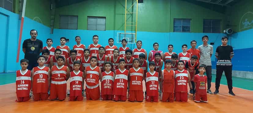 عکس مدرسه بسکتبال علی حسینی در شرکت گاز ساوه