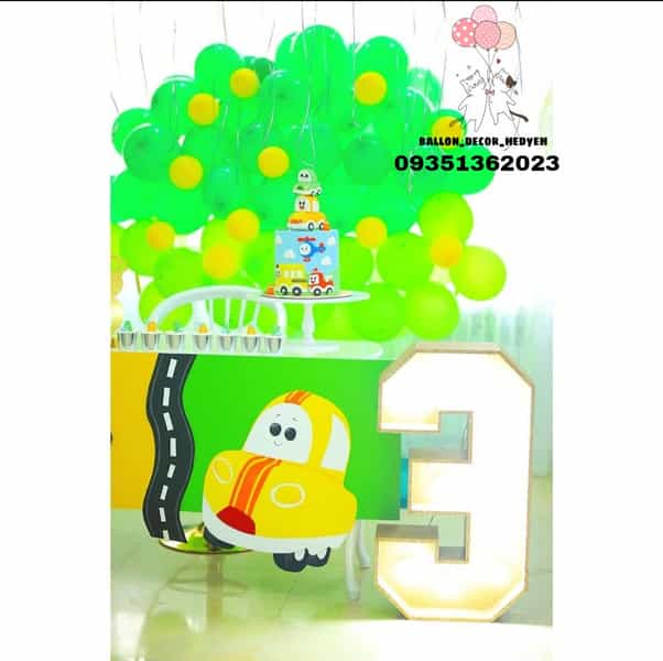 عکس تم تولد و بادکنک آرایی هدیه در جویبار قائم شهر