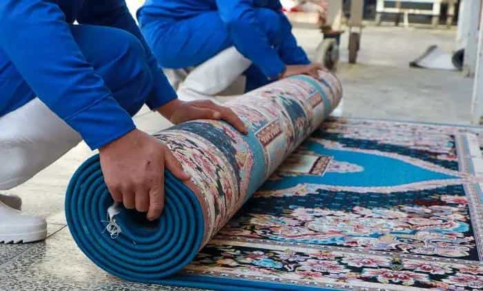 عکس قالیشویی گل ابریشم خرم آباد در گلدشت شرقی خرم‌آباد