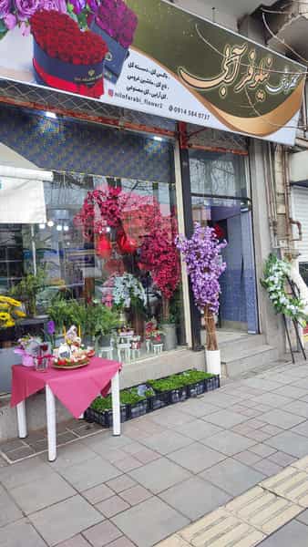 عکس گل فروشی نیلوفر آبی در بازار باش ارومیه