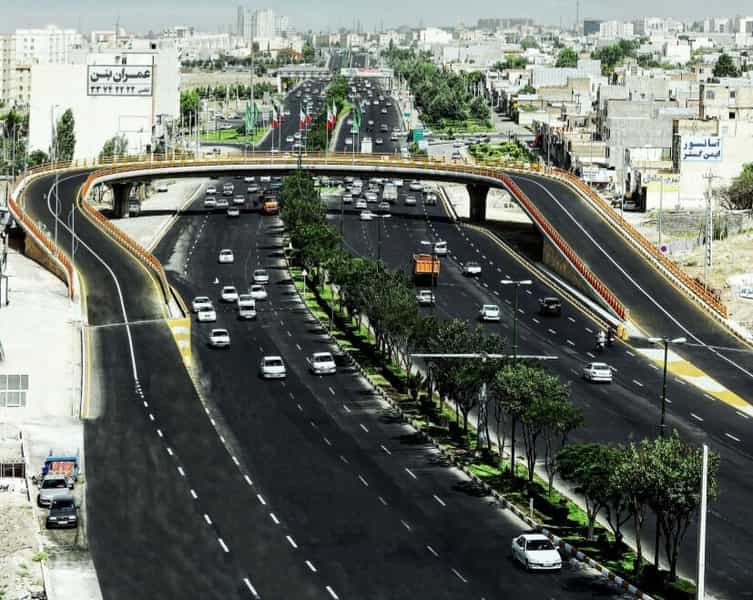 عکس یوترن پل امام حسن مجتبی (ع) شهرک زعفرانیه زنجان