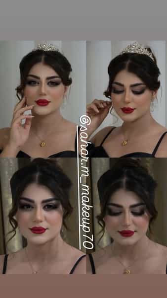 عکس میکاپ عروس و محفلی در گلستان کرمانشاه