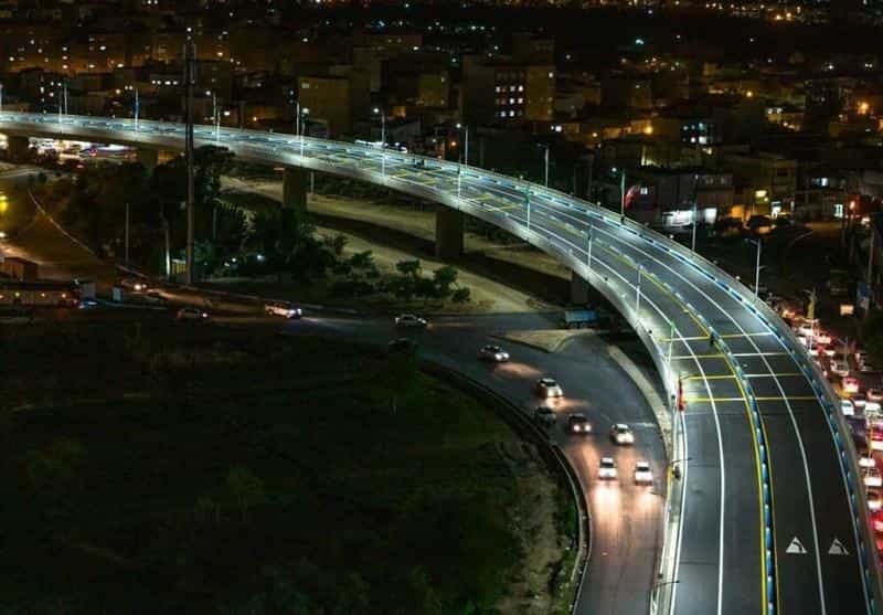 عکس پل روگذر شهید مالک رحمتی در جمشید آباد تبریز
