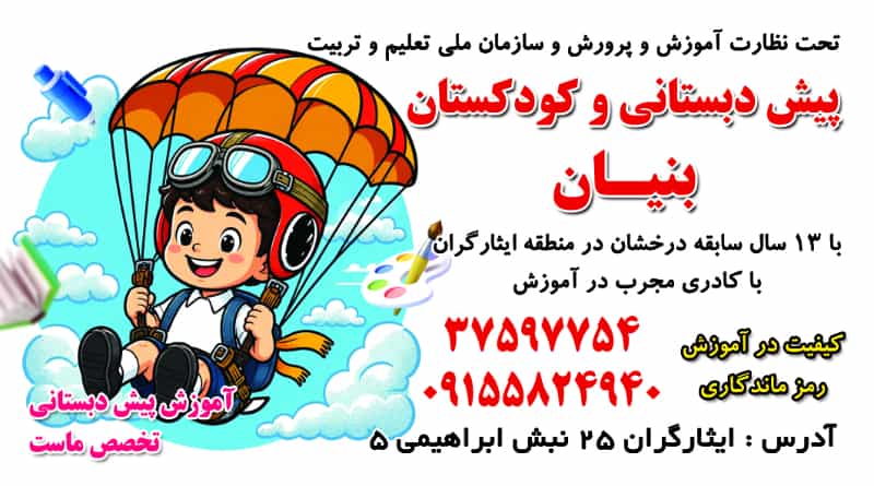 عکس پیش دبستانی غیردولتی بنیان در ایثارگران25 مشهد