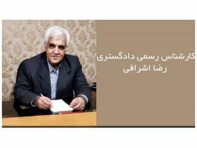عکس رضا اشرافی کارشناس رسمی دادگستری ماشین الات تولیدی و صنعتی
