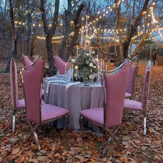 عکس ظروف کرایه ای بلادی اجاره تجهیزات مجالس و میز و صندلی در گرمدره