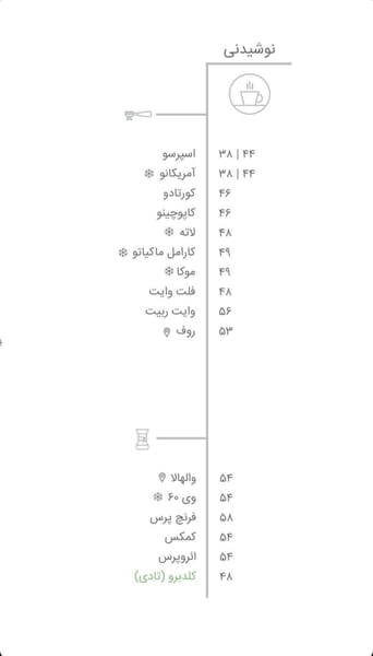 عکس وی کافه در قلهک  تهران